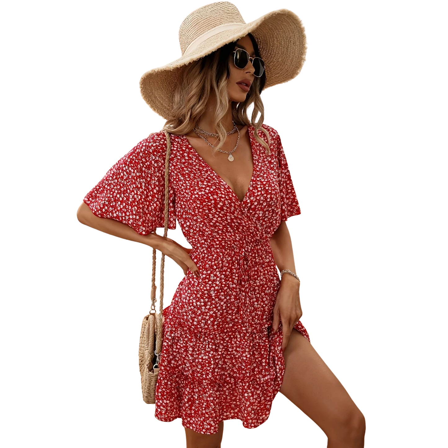 Scarlet Sunset Mini Dress