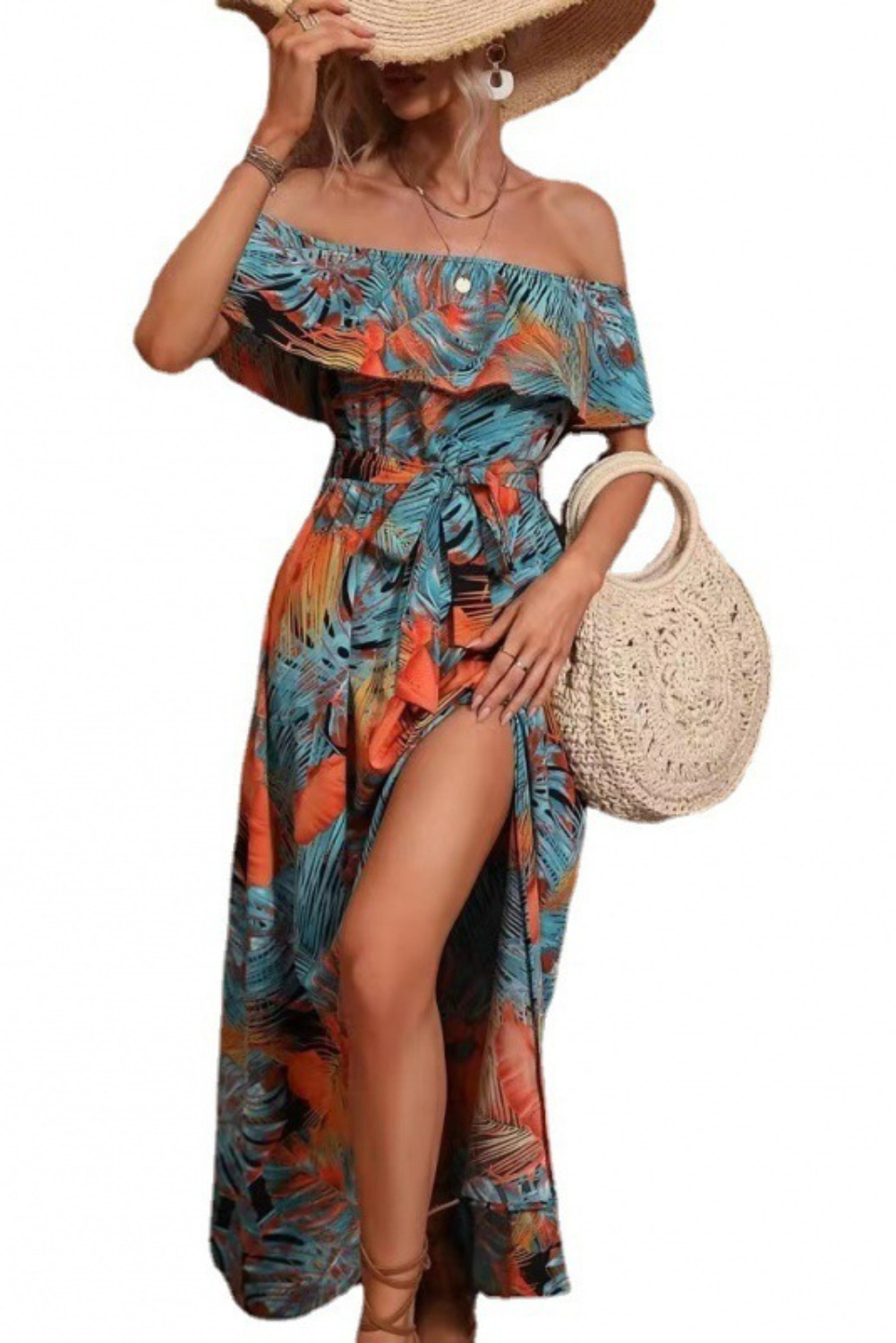 Tropical Halter With Split