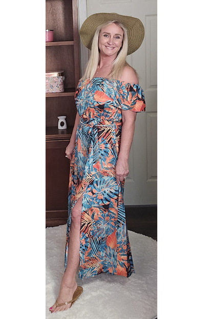 Tropical Halter With Split