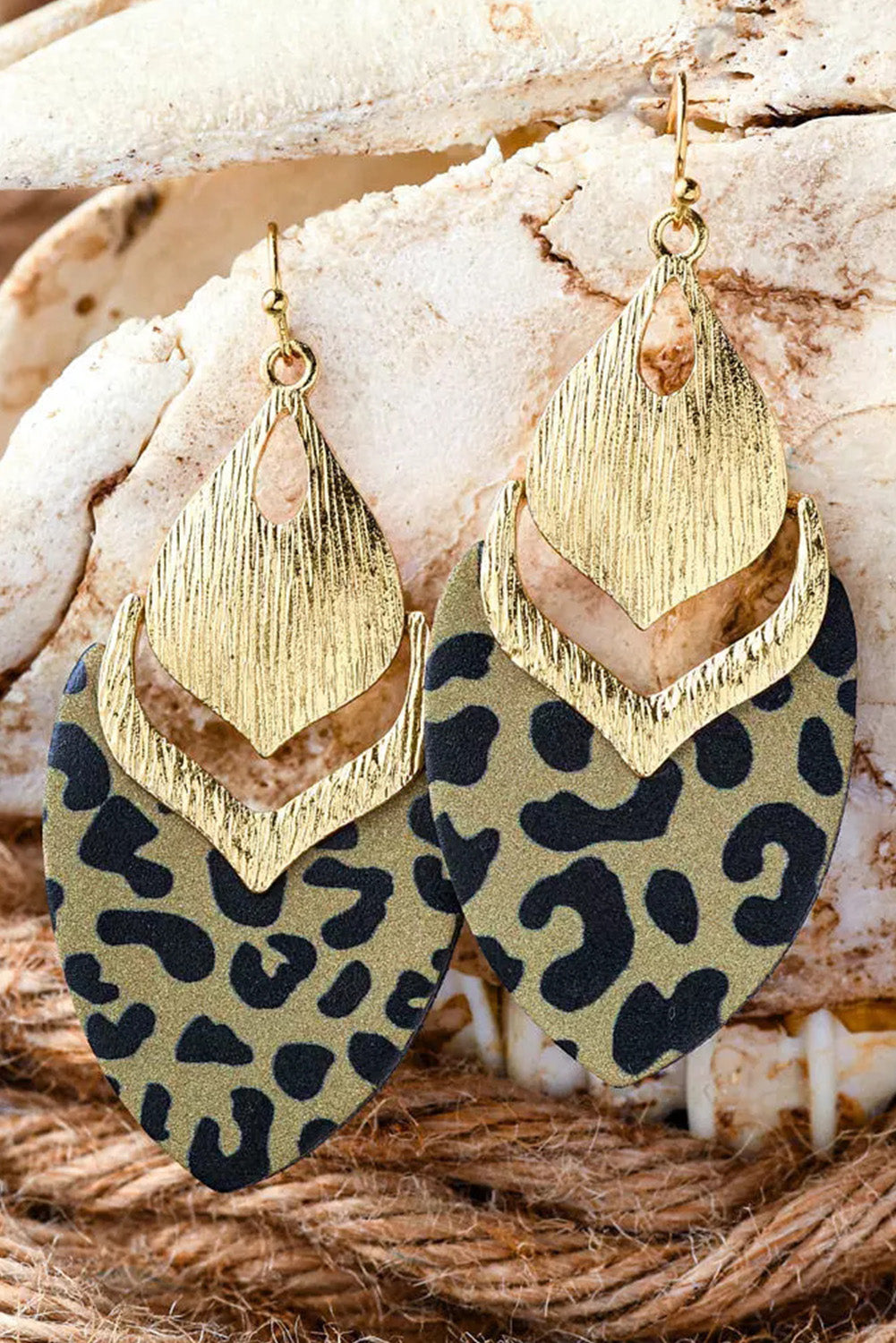 Leopard Leave shape Earings