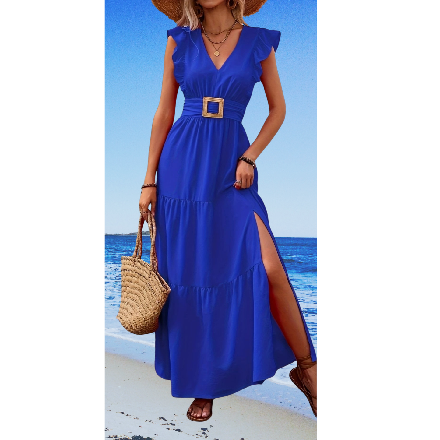 Blue Crush Belted Maxi