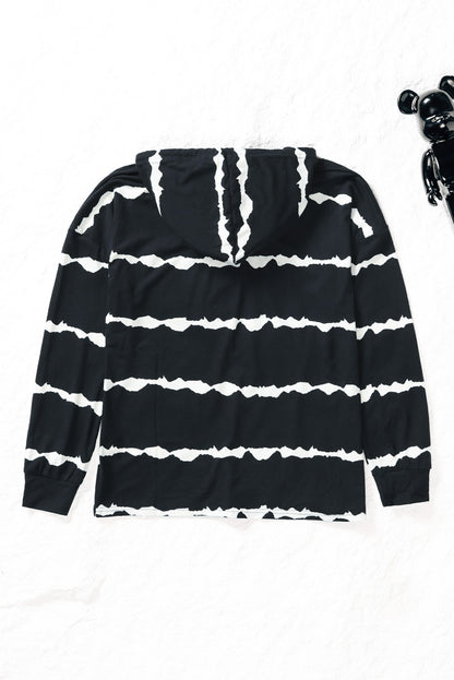 Black striped Hoodie