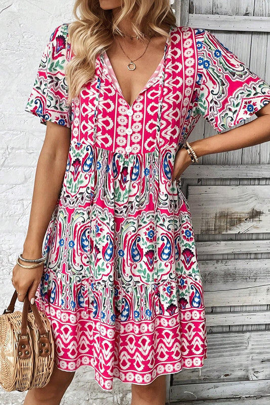 Pink Bohemian Print
