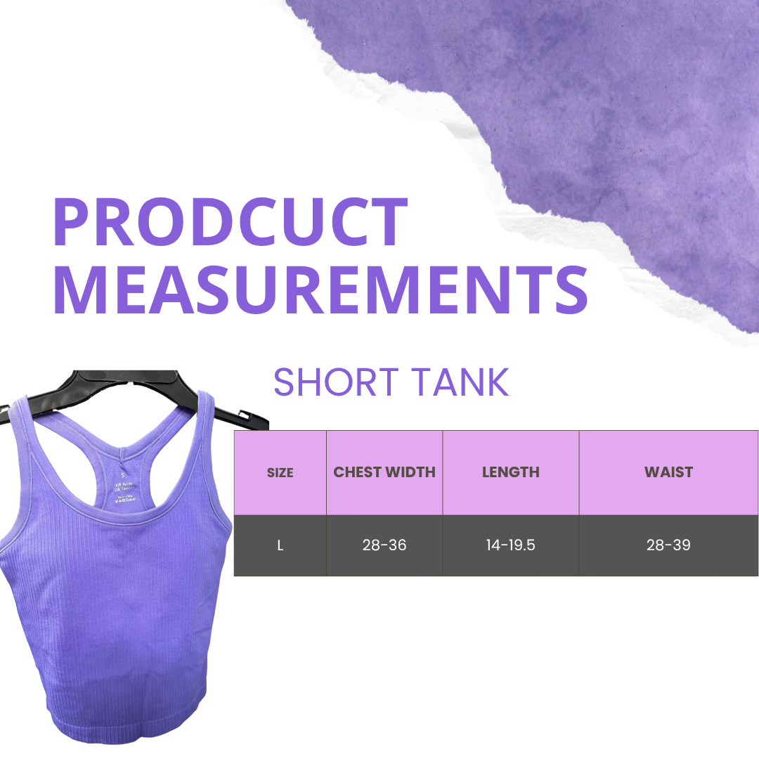 Ribbed Sports Tank Top with Built-In Bra