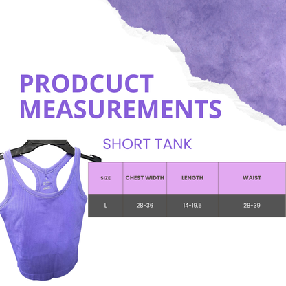 Ribbed Sports Tank Top with Built-In Bra