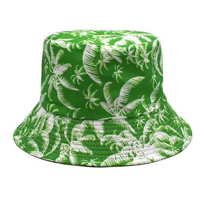 Unisex-Palm Tree Reversible Bucket Hats