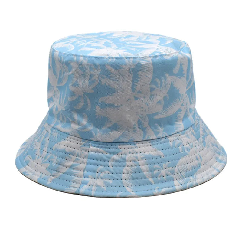 Unisex-Palm Tree Reversible Bucket Hats – Flossy Flamingos