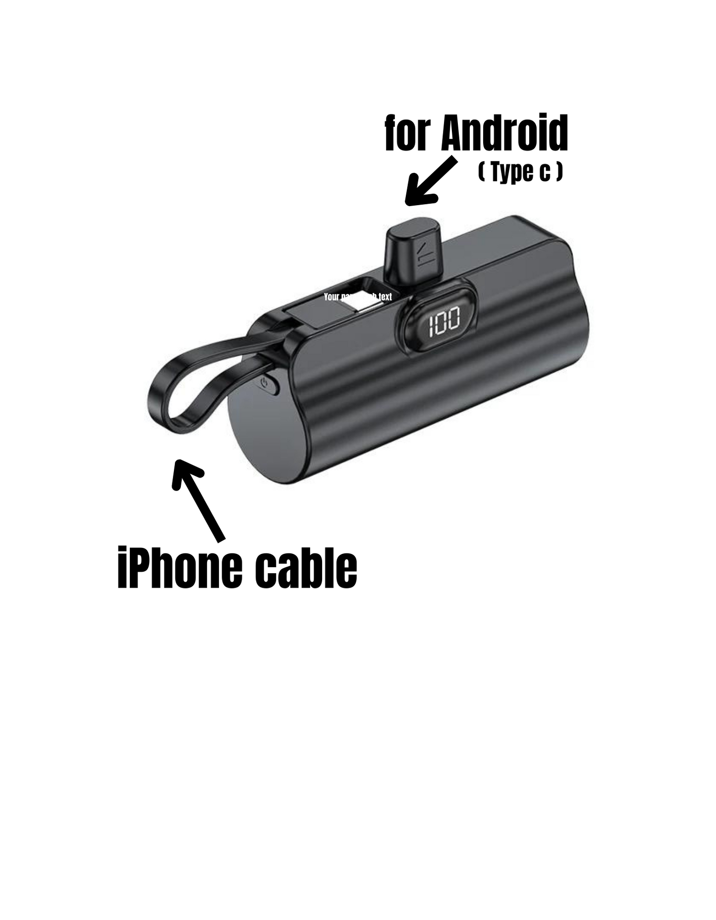 5000mAH -2 in 1 BUILT IN CABLE PORTABLE CHARGER