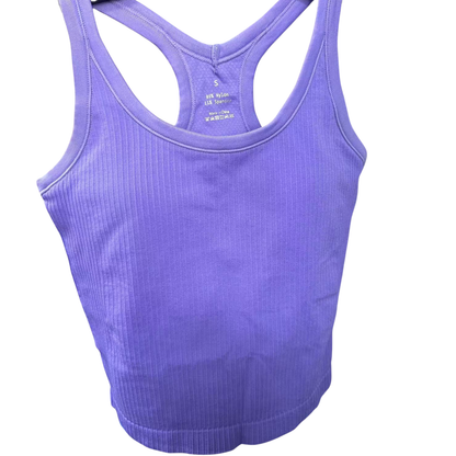Ribbed Sports Tank Top with Built-In Bra