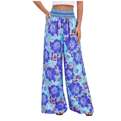 Floral Printed Wide Leg Pants